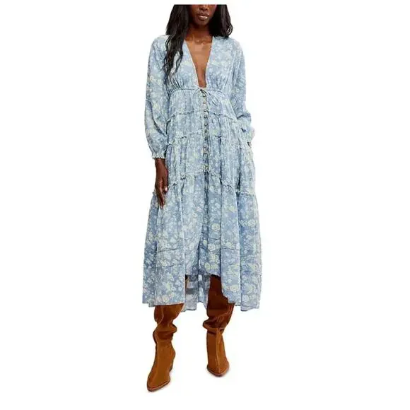 Free People Pappiet Midi Dress Size Small - Picture 15 of 15